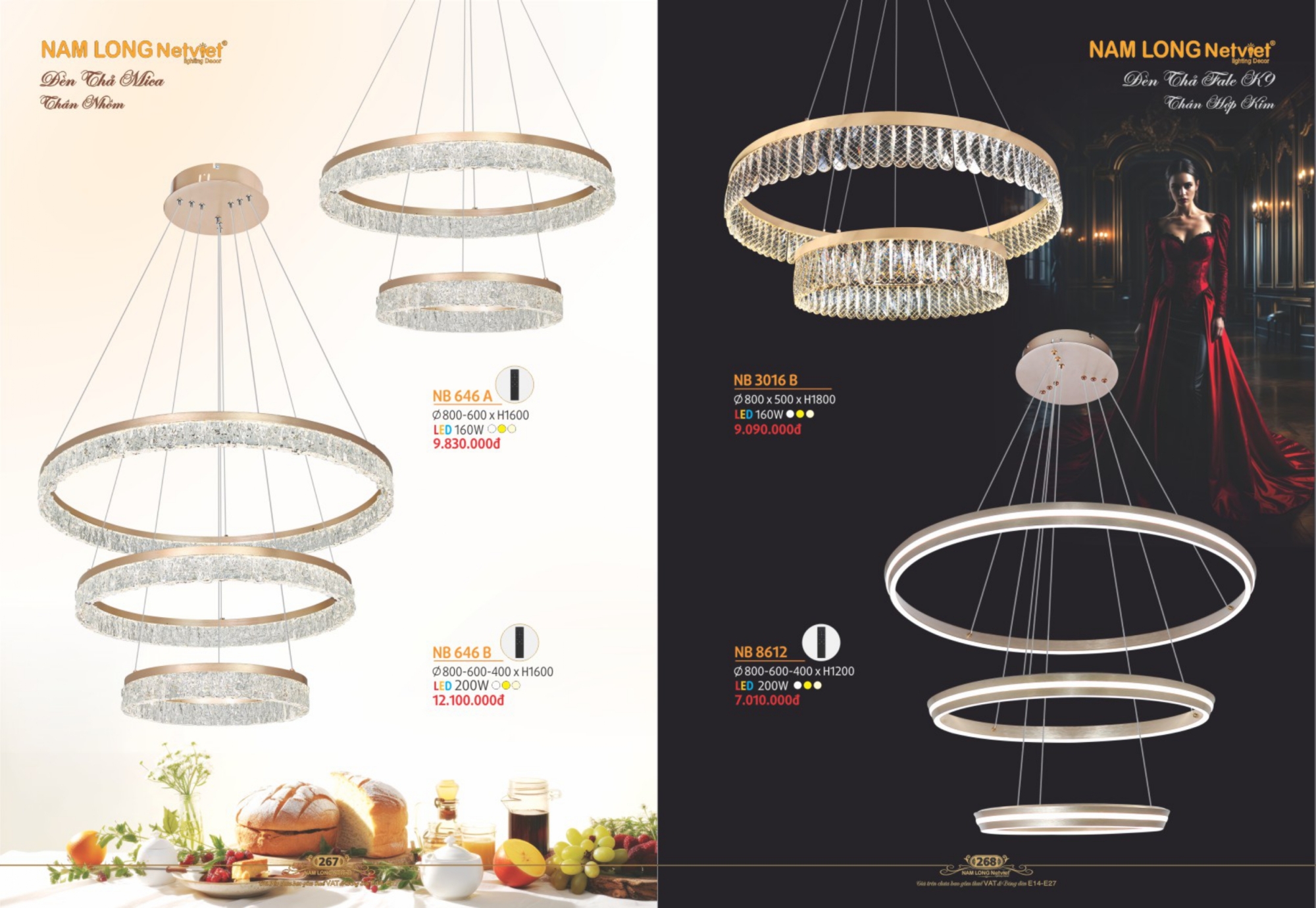 Bảng giá đèn trang trí Nam Long